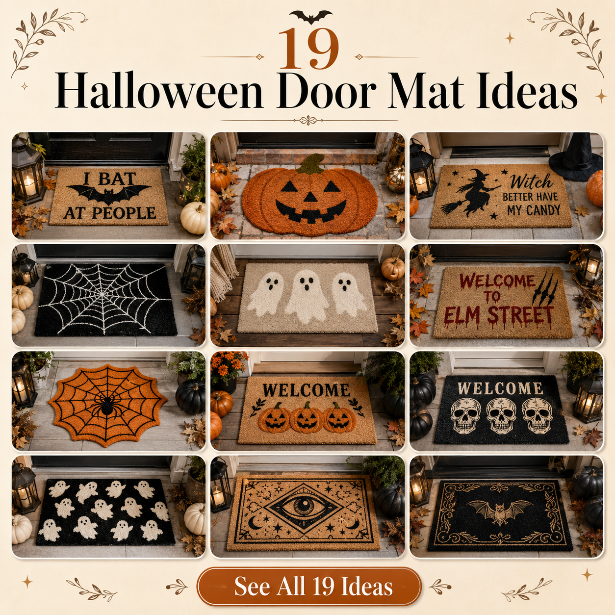 19 Halloween Door Mat Ideas That Make Your Entry Feel Instantly Festive