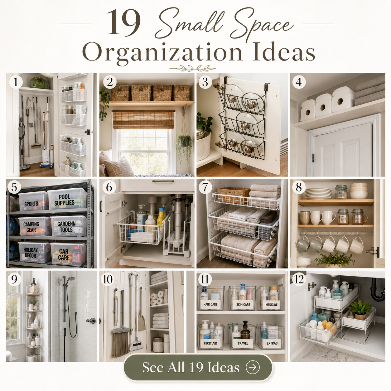 19 Small Space Organization Ideas That Make Every Inch Work Harder