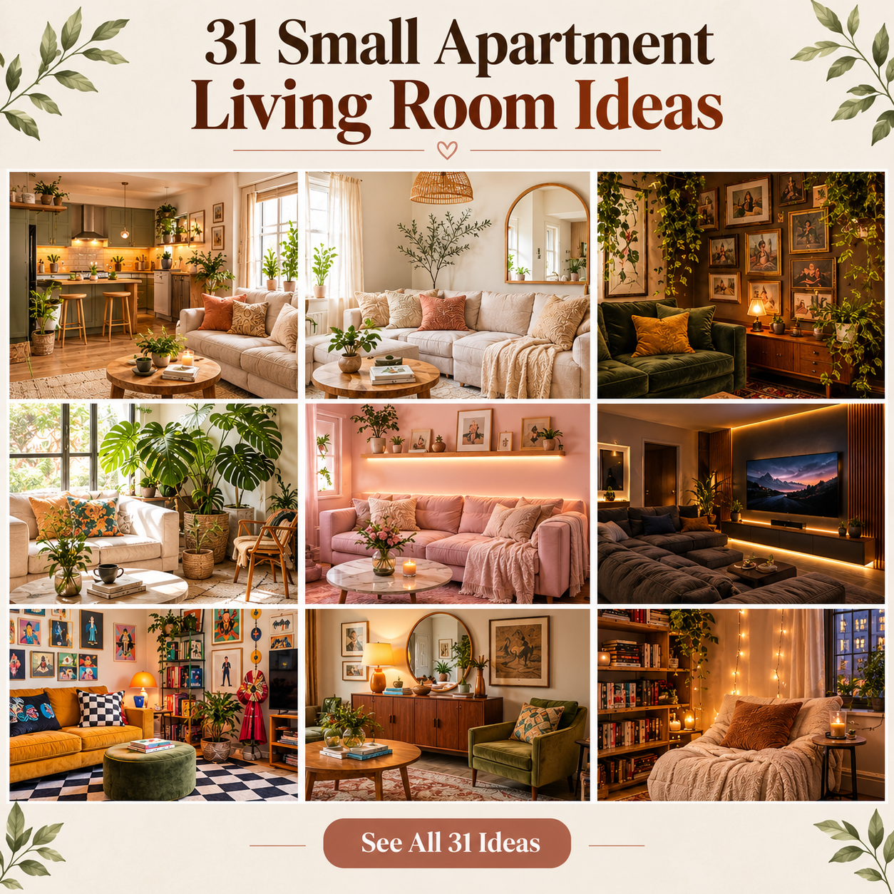 31 Living Room Aesthetic Small Apartment Ideas That Feel Bigger Than They Are