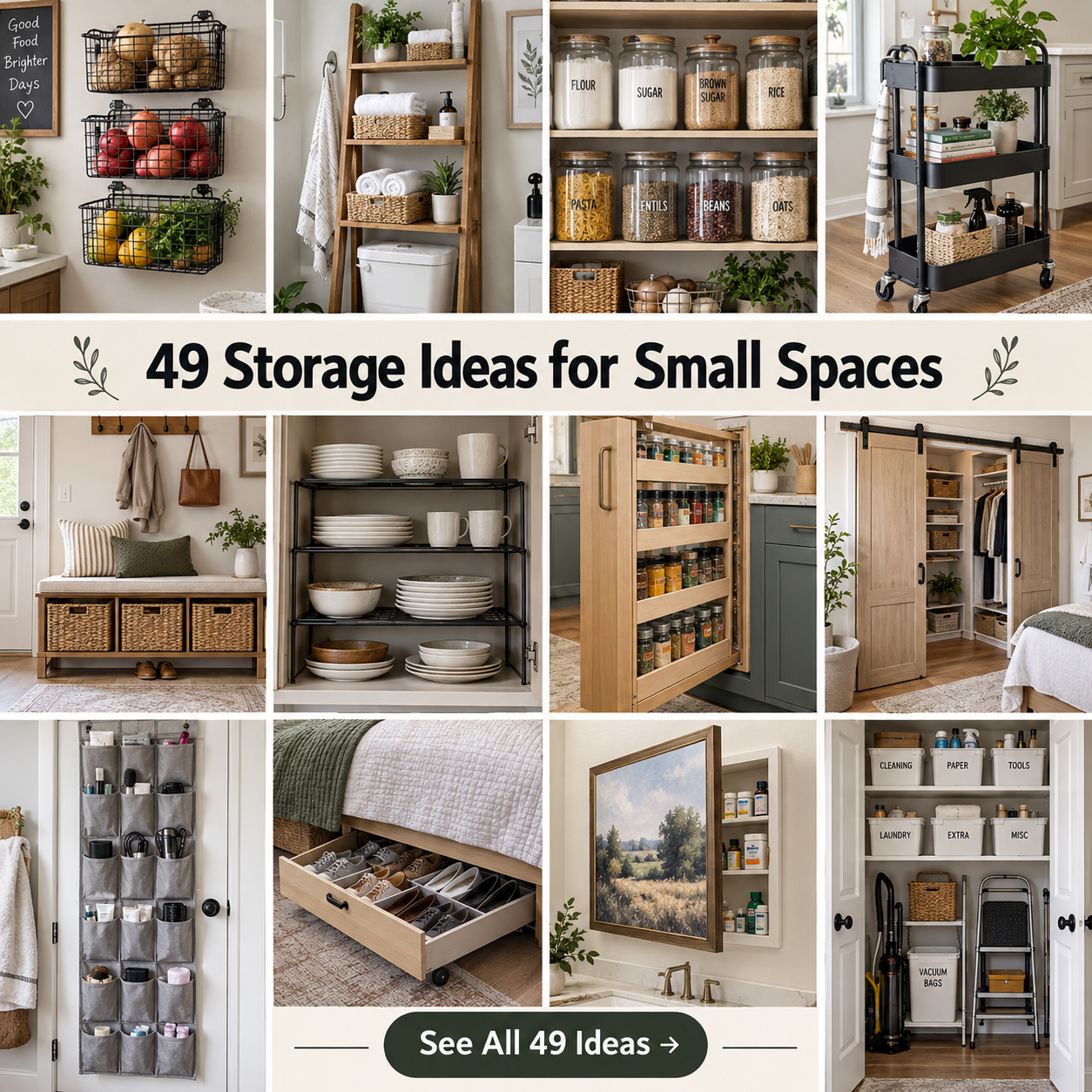 49 Storage Ideas for Small Spaces That Actually Work in Every Room